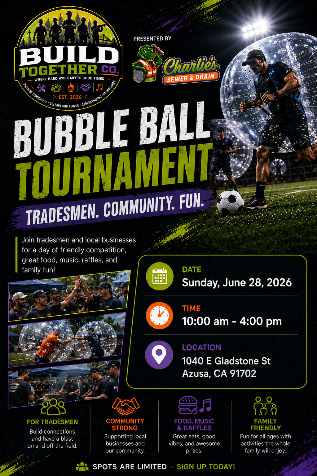 Bubble Ball Tournament Flyer